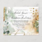 Begroting Elegant Bridal Shower Invitation. Flyer (Voorkant)