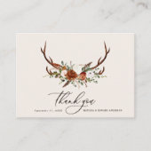 Begroting elegant bruiloft bedankt terracotta informatiekaartje (Voorkant)