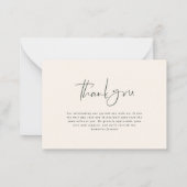 begroting elegant bruiloft bedankt voor de botanis notitiekaartje (Achterkant)