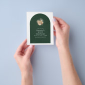 BEGROTING Elegant Emerald Green Typography Wedding Flyer (Hand)