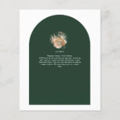 BEGROTING Elegant Emerald Green Typography Wedding Flyer (Achterkant)