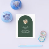 BEGROTING Elegant Emerald Green Typography Wedding Flyer (Enkel)