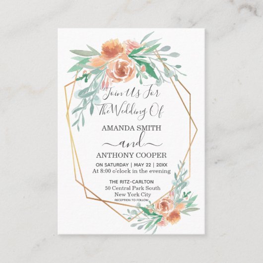 Begroting elegant en oorspronkelijke uitnodiging & (Voorkant)