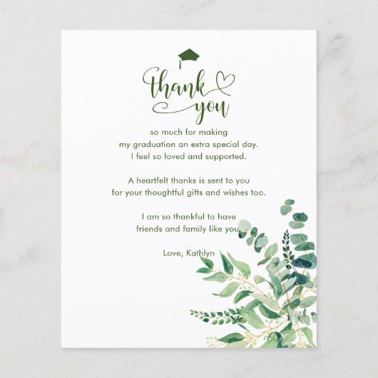 BEGROTING Elegant Eucalyptus Greenery Hartelijk da (Achterkant)