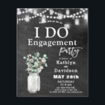 BEGROTING Elegant Eucalyptus I DO Party Invision<br><div class="desc">BEGROTING I DO Verloving 4 Foto Eucalyptus Floral Mason Jar op Chalkboard Party Invitation card. Viel uw speciale evenement met deze mooie en budgetvriendelijke kaart. Houd er rekening mee dat ENVELOPES NIET inbegrepen zijn. De afmetingen van deze kaart zijn 4, 5 x 5, 6 inch en passen goed in een...</div>