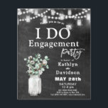 BEGROTING Elegant Eucalyptus I DO Party Invision<br><div class="desc">BEGROTING I DO Verloving 4 Foto Eucalyptus Floral Mason Jar op Chalkboard Party Invitation card. Viel uw speciale evenement met deze mooie en budgetvriendelijke kaart. Houd er rekening mee dat ENVELOPES NIET inbegrepen zijn. De afmetingen van deze kaart zijn 4, 5 x 5, 6 inch en passen goed in een...</div>