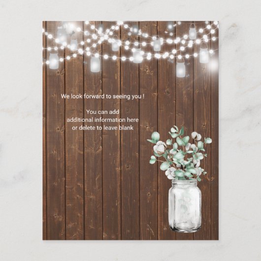 BEGROTING Elegant Eucalyptus I DO Party Invision Flyer (Achterkant)