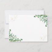 Begroting Elegant Eucalyptus leveert Greenery Wedd RSVP Kaartje (Achterkant)