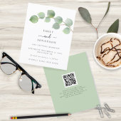 Begroting Elegant Eucalyptus QR code Opslaan Datum