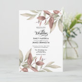 Begroting Elegant Eucalyptus Waterverf Weddenschap Kaart (Staand voorkant)