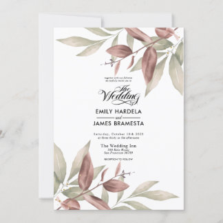 Begroting Elegant Eucalyptus Waterverf Weddenschap Kaart