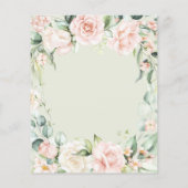 Begroting Elegant Floral Baby shower Uitnodiging (Achterkant)