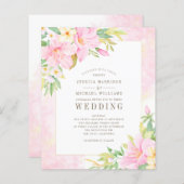 Begroting Elegant Floral Monogram Weddenschap (Voorkant / Achterkant)