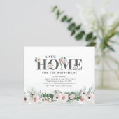 Begroting Elegant Floral Moving Announge (Staand voorkant)