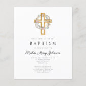Begroting Elegant Floral Wreator Cross Baptism Inv (Voorkant)