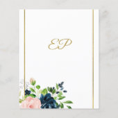 Begroting elegant florale graduatie party Uitnodig (Achterkant)