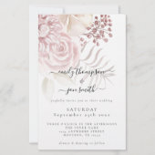 Begroting Elegant Florals Script Roze bruiloft uit (Voorkant)