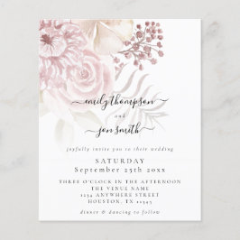 Begroting Elegant Florals Script Weddenschap