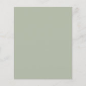 Begroting Elegant Formal Sage Green Wedding Invite (Achterkant)