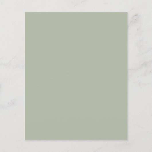 Begroting Elegant Formal Sage Green Wedding Invite (Achterkant)
