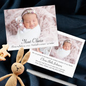 Begroting Elegant Foto Baby Girl Aankondiging gebo Flyer