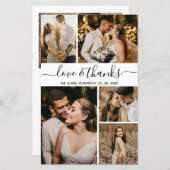 Begroting Elegant Foto Weddenschap Hartelijk dank (Voorkant / Achterkant)