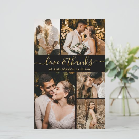 Begroting Elegant Foto Weddenschap Hartelijk dank (Staand voorkant)