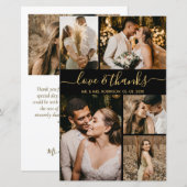 Begroting Elegant Foto Weddenschap Hartelijk dank (Voorkant / Achterkant)