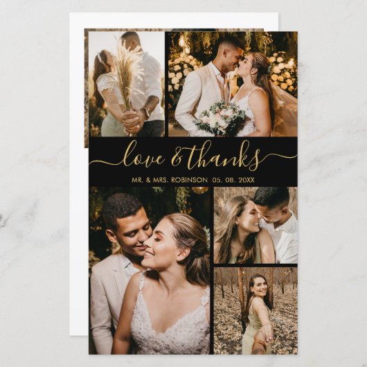 Begroting Elegant Foto Weddenschap Hartelijk dank (Voorkant / Achterkant)