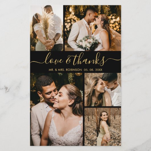 Begroting Elegant Foto Weddenschap Hartelijk dank (Voorkant)