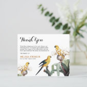 Begroting Elegant Gele vogels Funeral Dank u (Staand voorkant)