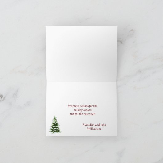 Begroting Elegant Gold Black Tree Merry kerst Feestdagen Kaart (Binnen)