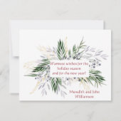 Begroting Elegant Gold Black Tree Merry kerst Feestdagenkaart (Achterkant)