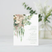 Begroting Elegant Green Floral Rozen Wedding (Staand voorkant)