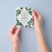 Begroting Elegant greenery bruiloft-uitnodiging. f Flyer (Hand)
