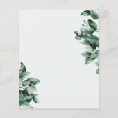 Begroting Elegant greenery bruiloft-uitnodiging. f Flyer (Achterkant)
