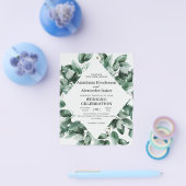 Begroting Elegant greenery bruiloft-uitnodiging. f Flyer (Enkel)