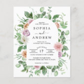 Begroting Elegant Greenery Floral Wedding Invitati (Voorkant)