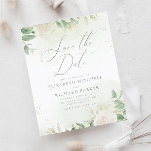 Begroting Elegant Greenery Wedding Save the Date