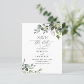 Begroting Elegant Greenery Wedding Save the Date (Staand voorkant)