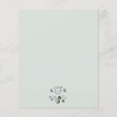 Begroting Elegant Greenery Wedding Save the Date (Achterkant)