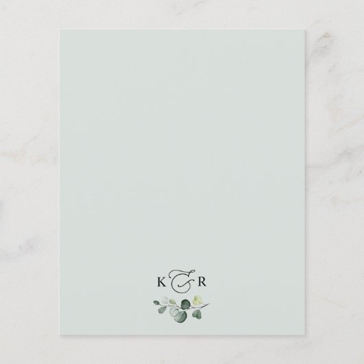 Begroting Elegant Greenery Wedding Save the Date (Achterkant)