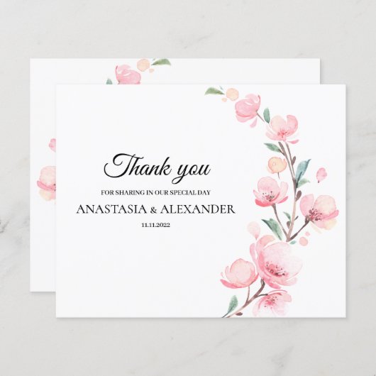 Begroting Elegant Hartelijk dank. (Voorkant / Achterkant)