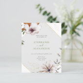 Begroting Elegant Herfst Floral Wedding Invite (Staand voorkant)