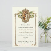 Begroting Elegant katholieke bruiloft Briefpapier (Staand voorkant)