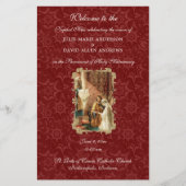 Begroting Elegant Katholieke Weddenschap Programma Briefpapier (Voorkant)