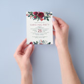 Begroting elegant kerstfeestfeest winter flyer (Hand)