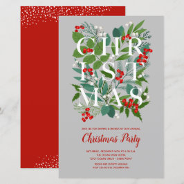 Begroting Elegant kerstgratie uitnodigingen