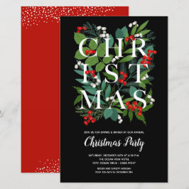 Begroting Elegant kerstgratie uitnodigingen