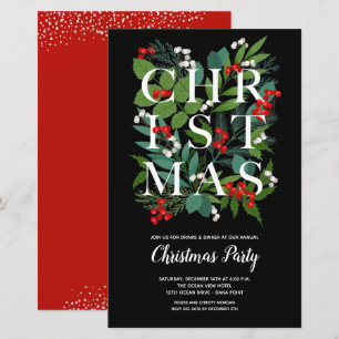 Begroting Elegant kerstgratie uitnodigingen